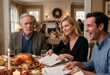 “They came to Thanksgiving dinner with folders, not gratitude. My daughter-in-law pointed at my belongings and said, ‘We’ve already decided what belongs to us.’ My son nodded like my opinion didn’t matter anymore. I stayed calm because I knew something they didn’t. The house, the money, and everything they wanted had one person standing between them and their victory — me. And I was finally ready to fight back.