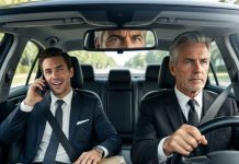 For three weeks, my daughter’s fiancé sat in my back seat, called me “old man,” and planned to steal my five-million-dollar home. “Put the deed between the wedding papers,” he told his partner on speakerphone. I kept driving while the camera recorded everything. At the rehearsal dinner, I removed my driver’s cap and said, “Rebecca, meet the man who wants your father gone in ninety days.” Then his own voice filled the ballroom.