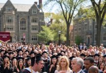 At our son’s Ivy League commencement, my wealthy husband took the microphone, grinning cruelly in front of hundreds: “Thank you for raising my mistress’s bastard for twenty years, Eleanor—your divorce papers are ready.” The crowd gasped in horror. But before I could speak, our boy snatched the microphone, his eyes blazing: “You’re not my father, Robert. And Mom just bought out your entire company.”