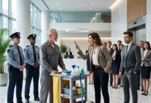 My daughter-in-law dragged security into the lobby, searched my cleaning cart, and held up a master key like she had caught a criminal. “This filthy janitor is a thief!” she shouted. Then my own son looked at my uniform and said, “Dad, you’re embarrassing us.” I only smiled. Seconds later, the private elevator opened, and the audit chair walked straight toward me: “Mr. Chairman… we found the missing invoices.”