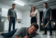 The twenty-third baseball-bat strike nearly killed me. As I lay bleeding on my garage floor, my wife filmed me and laughed, “Nobody is coming for you.” I crawled toward my phone and called the one person she never wanted to meet—my cousin Marcus, a former mafia boss. “Marcus,” I whispered, “make them disappear.” He paused, then answered, “They already made their first mistake.” They had no idea what was coming.
