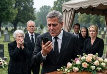 They believed my wife’s death had finally made me powerless. My daughter-in-law even shoved a serving tray into my hands at her party and sneered, “Kitchen. Now.” My son smiled and added, “This house will be mine anyway.” I looked around at their wealthy guests, opened the black ledger beneath my arm, and smiled for the first time all day. “Actually,” I said, “tonight I’m closing your account with your mother.” Then the front doors opened.