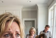 The moment I stepped through my daughter’s open door, my blood ran cold. Eight months pregnant, her feet were swollen purple as she stood washing dishes, bruises dark across her face. “Work faster,” her mother-in-law snapped. “Pregnancy doesn’t make you a queen.” I turned to her husband. “You’re going to let them treat her like this?” He stayed silent. Then my daughter looked at me and whispered, “Mom… don’t leave. There’s something you need to see upstairs.”