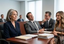 My son laughed when I walked into the guardianship hearing, and his lawyer shook his head as if I were already defeated. Then the investigator opened an old yellowed manual, stared at my name, and whispered, “You wrote this?” The entire room turned toward me. My son’s smile disappeared. He had spent months trying to prove I was confused—but he never knew I had once taught investigators how to expose people exactly like him.