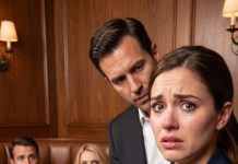 I was eight months pregnant when I walked into the restaurant and found my ex-husband dining with the woman he left me for. She smirked at my belly. “Still alone? How embarrassing.” My ex laughed. “Some women never upgrade.” I was about to answer when a deep voice behind them said, “Careful how you speak to my wife.” Every head turned. My billionaire husband stepped forward—and my ex’s face went completely white.