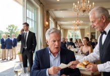 I was halfway through my daughter’s anniversary dinner when an old waiter slipped a folded note into my hand and whispered, “Get your daughter out of here now… your family is being set up.” Seconds later, my son-in-law smiled and said, “Relax, Richard. Nothing’s going to happen.” He had no idea I had already recognized the look of a man whose perfect plan was about to collapse forever.