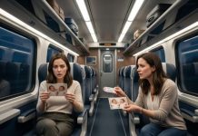 A woman on the night train stared at me for nearly an hour before asking, “Is your mother Linda Parker?” When I said yes, she showed me an old hospital bracelet and a photo of two newborn girls. Then she whispered, “I’ve been looking for you for thirty years. We were born eleven minutes apart.” My hands went cold when I saw the date—it was my birthday.