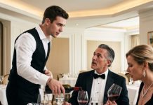“Sir, my mother has a tattoo just like yours,” I said, pouring the $2,000 wine. Victor Sterling didn’t even look up until I added, “She always said it belonged to the man who murdered her husband.” His glass froze mid-air. Beside him, my stepmother turned pale as death. They thought they buried my family a decade ago, but tonight, the busboy they just insulted is about to take everything back.