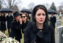 At the cemetery, my father squeezed my shoulder and warned, “Don’t make trouble over money, Claire.” He didn’t know Daniel had left me a key, a hidden ledger, and proof that his fatal crash was no accident. I waited until my sister’s million-dollar wedding, when my entire family was gathered in one room. As the recording began, Father whispered, “Turn it off.” I smiled through my tears. “No. Let everyone hear what you did.”