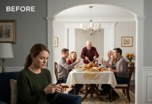 On Thanksgiving night, I saw the photo of my husband’s entire family laughing around the dinner table. My name was missing—and so was any sign they wanted me there. Minutes later, Marcus called screaming, “Why did Dad’s mortgage payment bounce?” I calmly answered, “Because I canceled it.” He went silent. Then I smiled. They thought they had excluded me from their family dinner. They had no idea what I was about to expose.