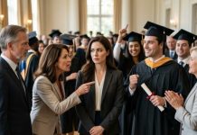 At my brother’s MBA graduation, Mom smiled and said, “Pay his $130,000 tuition. You don’t have children anyway.” I refused. Three weeks later, his professor called me: “I’m not asking about tuition. Why does the original business plan list YOU as the author?” My blood ran cold. Then Mom texted, “Pick up the phone.” Evan called again and again. They thought I would protect him. They had no idea what I had already found.