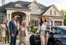 My husband humiliated me in front of his entire family and our three-year-old son, then pointed toward the door. “Apologize to my mother, or pack your things and get out of my life.” I picked up my son and calmly replied, “Okay. I’ll go.” When I climbed into the Porsche, my mother-in-law chased me screaming, “Leave his car!” I almost laughed. She still had no idea the Porsche—and the house behind her—belonged to me.