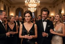My husband paraded his mistress through the party like she was his wife, then pointed at me and laughed, “Don’t mind her. She’s basically our maid.” Everyone laughed. I smiled and quietly recorded every word. What they didn’t know was that I owned 51% of the company paying for their luxurious lives. And the moment I walked away, I made one phone call that would change everything.