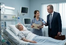 I was unconscious for seventy-two hours while my husband told doctors I never wanted to be resuscitated. When I finally opened my eyes, the doctor leaned close and asked, “Caroline, do you know what happened?” I forced out five words: “My husband pushed me downstairs.” His face went white. Seconds later, hospital security locked the door—and Daniel still had no idea the staircase camera had saved everything.