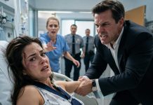 After a serious car acc!dent, I was rushed to the hospital. My husband stormed into my room looking furious. “I’ve had enough of this,” he snapped. “Get out of that bed. I’m not paying another dollar for this.” He grabbed my arm and tried to pull me up despite my !njuries. When I refused to move, he reacted in a way no one expected. What happened next changed everything.