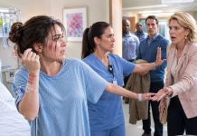 Hours after I gave birth, my mother-in-law grabbed my arm and pushed me toward the hospital-room door because she wanted to be alone with my newborn. “You’ve done your part. Now let the real family bond,” she said. A nurse saw the fresh bruises around my wrist and blocked the doorway. Then hospital security arrived—and my husband had to choose which woman he was leaving with.