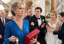 I showed up at my son’s wedding. He blocked the church door and said — “you weren’t invited, mom.” I didn’t scream. I didn’t beg. I just said 7 words — okay. But check your phone later, sweetheart.