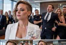 My husband held my shoulders while his mistress cut off my hair, laughing that no man would want me afterward. I stared at the strands on the floor and said nothing. Three days later, they were dragged from his office in handcuffs. The scissors had carried more than my hair—they held fingerprints linking her to a crime she thought had been buried.