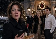 “YOU’RE TOO POOR TO JOIN OUR CHRISTMAS, GO HOME!” MY MOTHER-IN-LAW SCREAMED. HUSBAND AGREED: “LEAVE, YOU’RE EMBARRASSING US!” TWO MONTHS LATER, WHEN THEIR DREAM MANSION WENT TO AUCTION, I WALKED IN WITH A CHECK. THEY HAD NO IDEA WHO BOUGHT THEIR FAMILY HOME UNTIL MOVING DAY… WHAT HAPPENED NEXT…