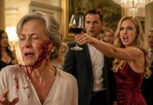 The wine splashed across my face in front of thirty guests, and my daughter-in-law smiled like she had finally put me in my place. “Stop acting like this house belongs to you,” she said. My own son added, “Mom, you’re selfish.” I wiped my cheek, smiled, and walked out without arguing. What they didn’t know was that before midnight, one phone call would turn their victory into an eviction notice.