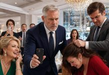 My son-in-law grabbed my daughter’s hair right in front of everyone in the restaurant and forced her to bow her head. His mother laughed and said, “That’s how you discipline your wife.” My daughter cried like a frightened child… but when I stood up, she understood that the silence had ended.
