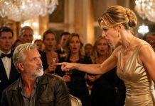 “I’m not sitting beside him,” the CEO said loudly, looking at my worn jacket like I had contaminated her table. I quietly moved away while the room laughed. She had no idea I was the man whose trust controlled millions in funding for her company. The next morning, when she finally opened the envelope I left behind, her hands started shaking—and that was only the beginning.