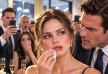 My husband thought it was funny that he slapped me in the mouth in front of his colleagues after I made a harmless joke. He leaned in and hissed, “Know your place.” I smiled slowly, wiped the blood from my lip, and said, “You just slapped the wrong person.” What he didn’t know was that all the phones in the room had just recorded the moment his career ended.