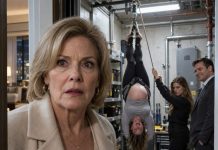 I found my seven-month-pregnant neighbor hanging upside down inside the maintenance room of a model apartment while her sister stood beneath her holding a pulley rope.