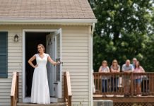 My mother completely boycotted my wedding, refusing to even step foot near the venue. But exactly eleven days later, my phone buzzed with a chilling text from her: “Send $9,400 or I’ll have you arrested for theft.” As sixty guests were still congratulating us in our backyard, a convoy of five cars carrying my angry relatives pulled into the driveway. They expected me to panic, but little did they know, I had already mailed her a single dollar bill and changed every lock in the house. What happened when the police cruiser pulled up ninety seconds later?