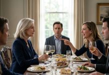 The room erupted in laughter when my daughter-in-law said, “Basically, you’re just a tenant in our house.” I slowly raised my glass and smiled. “Perfect. Then stop living off your tenant.” Her laughter died instantly. My son went pale. Nobody knew that the house they thought they controlled belonged to a company I owned—and that I had already gathered every document proving what they had done. They thought they had humiliated me. They had no idea they had just signed their own downfall