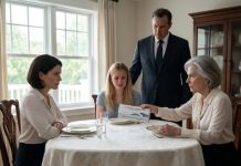 The night my mother-in-law demanded a DNA test from my seventeen-year-old daughter, everyone expected me to beg. “If she really belongs to this family, prove it,” Eleanor sneered. My husband agreed, breaking my daughter’s heart. I stayed silent—because they didn’t know what I had discovered three weeks earlier. The property they were fighting over wasn’t theirs. And the evidence was already in my hands.