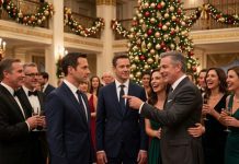 At my wife’s Christmas party, her CEO wrapped an arm around her and pointed at me. “Another pathetic trophy she keeps in the basement. Dirt-poor and easy to forget.” Everyone laughed—even my wife. I took one sip of water and smiled. “You’re just another failure about to lose 95% of your own company.” His face turned white. What they didn’t know was that I had already bought the debt controlling his empire.