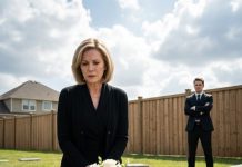 For eight years, my son called my single-mother neighbor “dangerous” and built a ten-foot fence to keep her away. When she died, I was the only person at her funeral. Then her lawyer handed me a letter: “Your son was never protecting you.” I froze. Inside were photographs, bank records, and one sentence that made my hands shake: “He built that fence so you wouldn’t see what he was doing.”