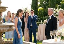My father shoved me into the fountain at my sister’s wedding while everyone laughed. “She couldn’t even find a date!” he shouted. I climbed out, soaked and humiliated, then looked him straight in the eyes. “Remember this moment.” Twenty minutes later, a black luxury car stopped outside. My secret husband stepped out—and my father suddenly recognized the billionaire standing beside me. But that wasn’t even the biggest surprise I had planned.