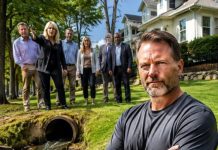 I watched the HOA president smile as concrete sealed the drainage pipe on my property. “There,” Evelyn said. “Now this neighborhood finally looks respectable.” I didn’t argue. I just filmed everything. Two nights later, a spring storm turned their multimillion-dollar clubhouse into a muddy lake. Then my phone rang. “Daniel, open the pipe!” she screamed. I looked at the rising water and answered, “You’re the one who closed it.” But the flood was only the beginning.