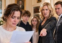 My nephew posted a photo of my children carrying groceries into the family mansion with the caption, “Poor people live free in our mansion.” By dinner, thousands of strangers were laughing at us—and my sister handed me a thirty-day eviction notice. I looked at her and asked quietly, “Are you sure this house belongs to you?” She laughed. I didn’t. Because the silver key around my neck opened something that could destroy everything she believed she owned.