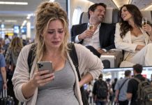 Eight months pregnant, I spent fifty brutal hours standing through delayed flights, packed trains, and freezing terminals while my husband sent me photos from first class. “You’ll survive,” Daniel laughed over the phone, champagne in his hand. But when I finally walked into the boardroom and took the seat beside my father, his smile vanished. He thought I was just his exhausted wife—until the lawyer opened the folder.