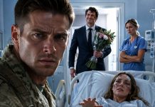 I was five thousand miles from home when a nurse called me sobbing and said, “Blake… they broke both of your wife’s legs.” Then a man took the phone from her, laughed, and whispered, “Come do something about it, soldier. My father owns the police.” Fourteen hours later, I landed on American soil—and two sheriff’s cruisers were already waiting for me.